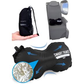 Smart Travel Travel Products Lumbar Pillow Inflatable Lumbar Support Pillow Travel Pillows for Airplane Long Flight Essential for Women Men Kids