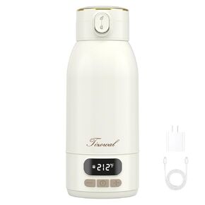 Portable Bottle Warmer for Travel Portable Milk Warmer for Baby Travel,Multi-Speed Keep Warm Function, 95-212℉ 17oz Capacity,66W Battery,24hrs Keep Warm,Best Choice for Travel Bottle Warmer on The Go