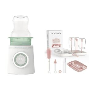 Momcozy Travel-Friendly Portable Bottle Warmer & Momcozy Bottle Brush Set