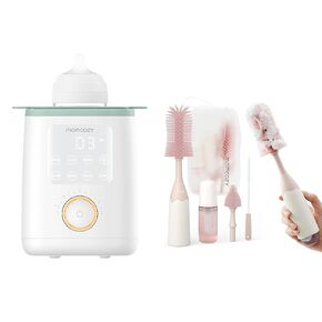 Momcozy Nutri Bottle Warmer & Momcozy Bottle Brush Kit Pink