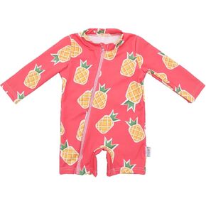 ALVABABY Long Sleeve Baby/Toddler Boy Girl Rash Guard Sets, UPF 50+ Sun Protection One Piece Zipper Bathing Suit Swimsuit