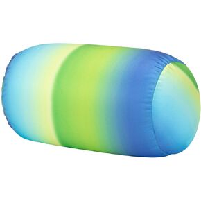 Squish Microbead Pillow Neck Lumbar Body Sopport Microbead Bolster 7 * 12Inches Travel Pillows for Chair Sleeping Car Seat Emotional Colorful Dormroom Accessory (Rainbow)