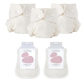 Esembly Nighttime Diapering Bundle | Cloth Diaper Inners (3-Pack) and Overnighters (4-Pack)