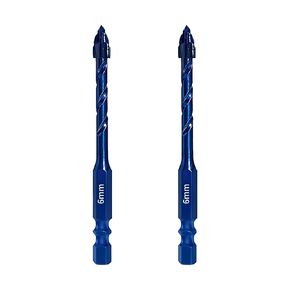 Masonry Drill Bit Set - Cement Drill Bits, Professional Concrete Drill Bits (2 Pcs) for Glass, Brick, Cement, Tile, etc., Industrial Strength Carbide Cross Serrated Drill Bits, (2 Pieces 5/16''(8mm)