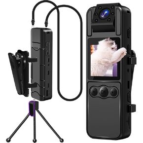 Body Cam, Superb Body Camera 1080P HD with 180° Rotating Lens, Mini Bodycam with 8HR Battery, Night Vision, Wearable Police & Personal Body Mounted Camera, One Click Video/Photo/Alarm