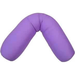 Squishy Deluxe Microbead Body Pillow with Silky Removable Cover, Extremely Huggable, Full Body Support, Keeps Spine in Proper Alignment, Doubles As a Pregnancy & Nursing Pillow, 47 X 7" (Black)