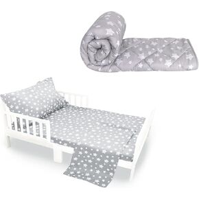 Toddler Bed Sheets for Boys Girls, 3 Piece Toddler Sheet Set, Soft Breathable Toddler Bedding Sets and Toddler Comforter for Boys Down Alternative Lightweight, Ultra Soft and Comfortable, 39x47 Inches
