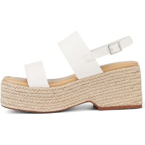 Platform Sandals Women Open Toe Ankle Strap Summer Wedge Espadrille Sandals Cute Beach Straw Raffia Woven Sandals Comfortable Vacation Dress Shoes
