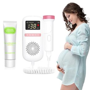 Doppler Fetal Heart Rate Monitor Belt Baby Heartbeat Monitor Bandage for New Moms Easy to Use at Home HANVTI DFHS-L08