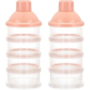 Accmor Formula Dispenser On The Go, 4 Compartments Stackable Formula Container for Travel, Baby Milk Powder Kids Snack Container, BPA Free ﻿ in Kuwait