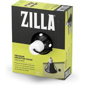Zilla Pet Reptile Premium Heat Lamp Reflector Dome Fixture, 8.5 Inches