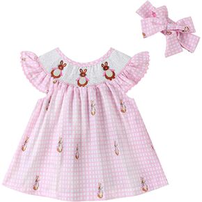 Baby Girl Easter Dress My First Easter Bunny Outfit Toddler Girl Pink Easter Clothes