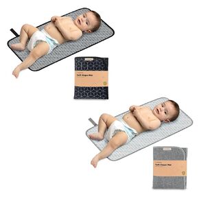 KeaBabies Portable Diaper Changing Pad - Waterproof Foldable Baby Changing Mat - Travel Diaper Change Mat - Lightweight Changing Pads for Baby - Baby Changer - Machine Washable
