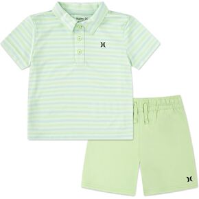 Hurley baby-boys Polo and Shorts 2-piece Outfit Set