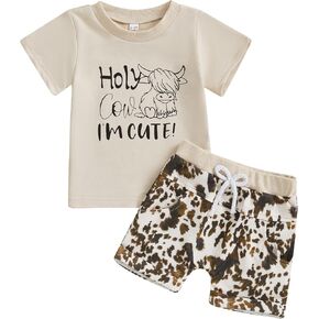Toddler Baby Boy Summer Outfit Short Sleeve T Shirt Top Casual Shorts Set Infant Newborn Clothes 6 12 18 24 Month 2T