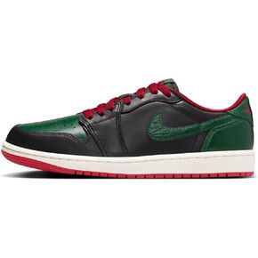 Jordan Women 1 Retro Low OG Black/Gorge Green -Varsity Red (CZ0775 036) - 9
