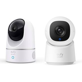 eufy Security Indoor Cam E220, Pan & Tilt, 2K Indoor Security Camera+ Indoor Cam C210, 1080p Resolution Security Camera with 360° PTZ