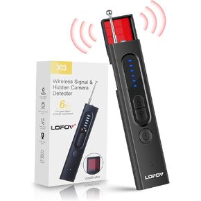 Hidden Camera Detectors, Elecvos Anti-Spy Camera Finder Bug Listening Devices Scanner RF Signal GPS Tracker Detector Portable Wireless Rechargeable for Hotel,Travel,Bathroom,Office,Car,Airbnb