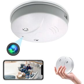 Smoke Detector Camera WiFi 1080P Small Wireless Cameras Nanny Cam with Motion Detection, Indoor Camera for Home Security