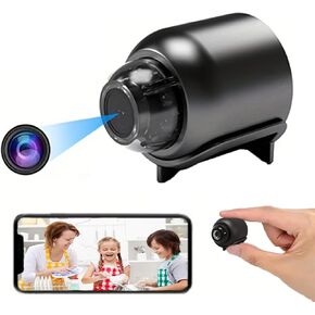 senri Wireless Camera Spy Hidden Cameras, Mini Nanny Cam Smart Home, Small Indoor Outdoor Camera with Remote View, Compatible with Android and iOS, Baby, Pet Monitor, Car Guard(Video Only)