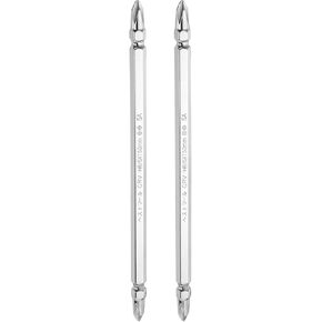 HARFINGTON 2pcs Magnetic Double Ended Screwdriver Bit 6mm PH2 6"/150mm 1/4" Hex Shank CR-V Steel Two Sided Phillips Cross Screw Driver Bit for Power Screwdriver Impact Drill Tool