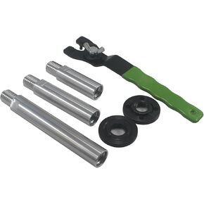 5/8"-11 Angle Grinder Extension Shaft Rotary Connecting Rod with Adjustable Angle Grinder Pin Wrench Lock-Nut Spanner and Flange Nut kit
