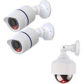 WALI Bundle – 2 Items: Dummy Fake Cameras and Fake Dome Cameras