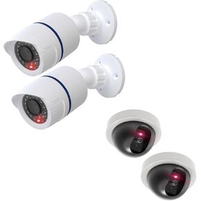 WALI Bundle – 2 Items: Fake Bullet Cameras and Fake Dome Cameras