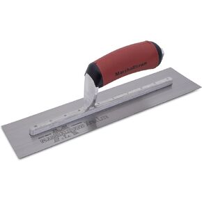 Marshalltown Finishing Trowel, 16 by 4 Inch, Perfect for Spackling, Sheetrock, Stucco, Concrete, EIFS and More, DuraSoft Curved Handle, High Carbon Steel Blade, Xtralite Mounting, MXS66D