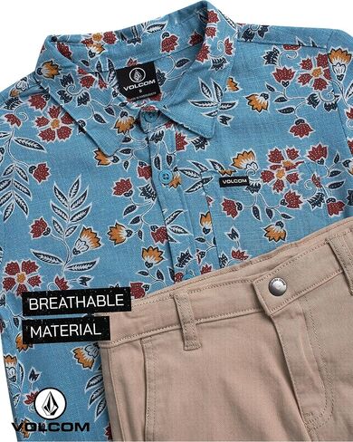 Volcom Toddler Boy Shorts Set - 2 Piece Short Sleeve Button Down Dress Shirts and Twill Shorts - Toddler Boys Summer Outfits in Kuwait