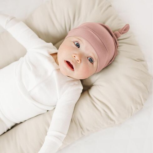 Konssy 8 Pack Baby Newborn Hats Set Knot Beanie Hats Soft for Infant Baby Girls Boys Caps 0-6 Months in Saudi Arabia