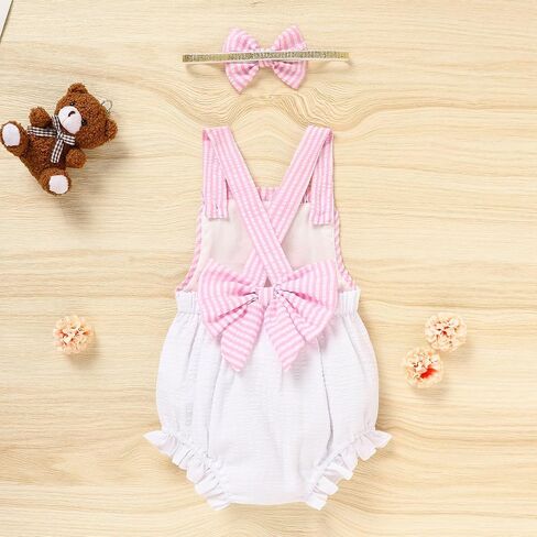 Baby Girl 1st Birthday Clothes One Year Old Bubble Romper Infant Girl Cake Smash Outfit Sleeveless Bodysuit in Saudi Arabia