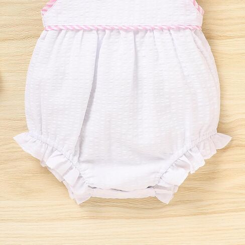 Baby Girl 1st Birthday Clothes One Year Old Bubble Romper Infant Girl Cake Smash Outfit Sleeveless Bodysuit in Saudi Arabia