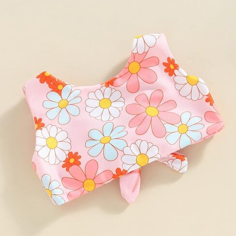 Baby Girls Swimsuit Floral Daisy Two Piece Girls Bathing Suit Sleeveless Tank Bottom Toddler Swimsuit Summer Beach Wear in Kuwait