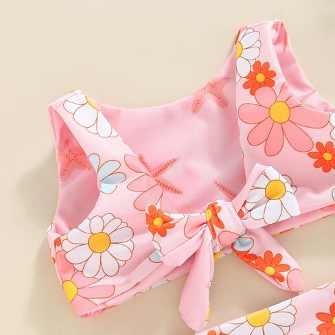 Baby Girls Swimsuit Floral Daisy Two Piece Girls Bathing Suit Sleeveless Tank Bottom Toddler Swimsuit Summer Beach Wear in Kuwait