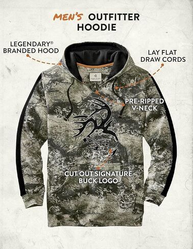 Legendary Whitetails Men's Camo Outfitter Hoodie, Chestnut in Saudi Arabia