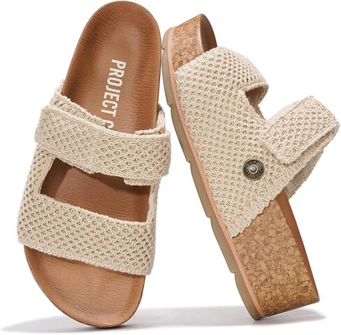 Project Cloud Genuine Leather Platform Sandals Women Footwear - Beach Summer Wedges with Comfortable Memory Foam Insole - Non Slip & Lightweight Wedge Sandals for Women 2025 in Saudi Arabia