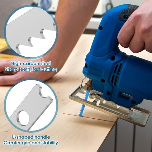 U-Shank Jig Saw Blade Set High Carbon Steel Assorted Saw Blades Sharp Fast Cut Down Jigsaw Blade for Wood Metal Plastic Cutting (24Pcs) in Kuwait