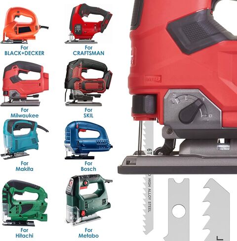U-Shank Jig Saw Blade Set High Carbon Steel Assorted Saw Blades Sharp Fast Cut Down Jigsaw Blade for Wood Metal Plastic Cutting (24Pcs) in Kuwait