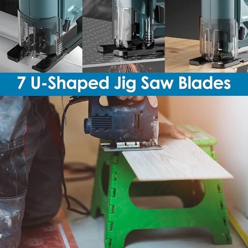 U-Shank Jig Saw Blade Set High Carbon Steel Assorted Saw Blades Sharp Fast Cut Down Jigsaw Blade for Wood Metal Plastic Cutting (24Pcs) in Kuwait