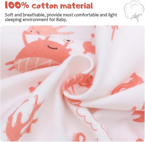 Miracle Baby Long Sleeve Sleep Sack 2 Pack Wearable Blanket Baby 100% Cotton Sleeping Bag for Newborn Infant Toddler in Kuwait