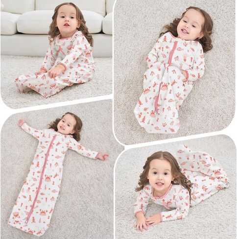 Miracle Baby Long Sleeve Sleep Sack 2 Pack Wearable Blanket Baby 100% Cotton Sleeping Bag for Newborn Infant Toddler in Kuwait