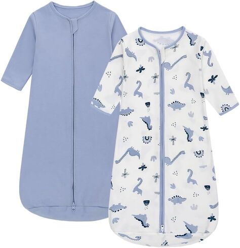 Miracle Baby Long Sleeve Sleep Sack 2 Pack Wearable Blanket Baby 100% Cotton Sleeping Bag for Newborn Infant Toddler in Kuwait