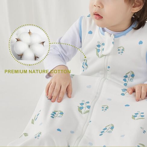 3.5 TOG Super Soft Winter Sleep Sack, 100% Organic Cotton Thick Warm Baby Wearable Blanket for 6-18 Months, Bear, Size M in Kuwait