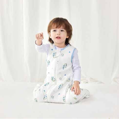 3.5 TOG Super Soft Winter Sleep Sack, 100% Organic Cotton Thick Warm Baby Wearable Blanket for 6-18 Months, Bear, Size M in Kuwait