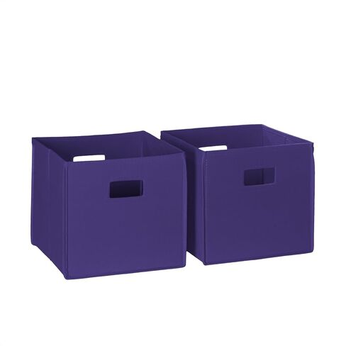 RiverRidge Folding Storage Bins with Handles Gray Cube Storage Organizer for Closet, Bedroom & Playroom - Closet Organizers and Storage Set of 4 in Saudi Arabia