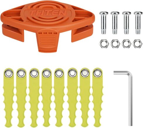 Thten WA 00104 WA0004 TRIMMER BLEDES HEAD متوافق مع WORX WG180 ، WG175 ، WG180 ، WG170 ، WG166 ، WG165 ، WG163 ، WG157 ، WG156 ، WG155 ، WG154 ، WG153 ، WG152 ، WG151.5 ، WG151 ، WG151 ، WG151. آكل سلسلة 18 حزمة in Kuwait