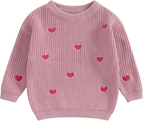Aopwsrlyi Toddler Baby Girl Boy Christmas Outfit Long Sleeve Reindeer Elk Embroidery Knit Sweater Fall Winter Xmas Clothes in Saudi Arabia