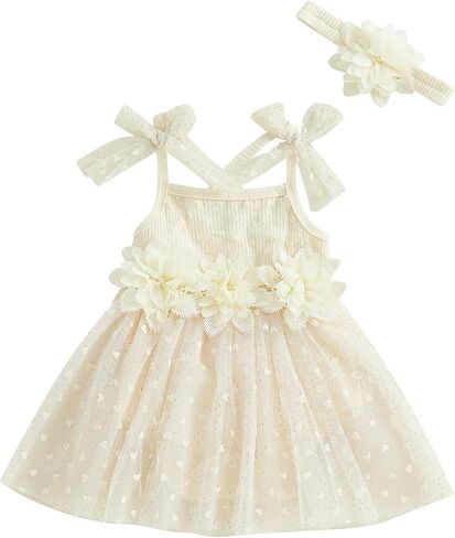 Baby Girl Clothes Daisy Ribbed Bodysuit Sleeveless Romper Dress Summer Outfit for Girls Newborn 3 6 9 12 18 Months in Saudi Arabia