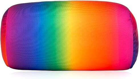 Squish Microbead Pillow Neck Lumbar Body Sopport Microbead Bolster 7 * 12Inches Travel Pillows for Chair Sleeping Car Seat Emotional Colorful Dormroom Accessory (Rainbow) in Kuwait